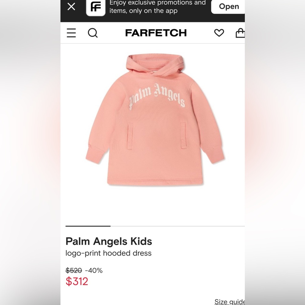 Pink palm angels dress